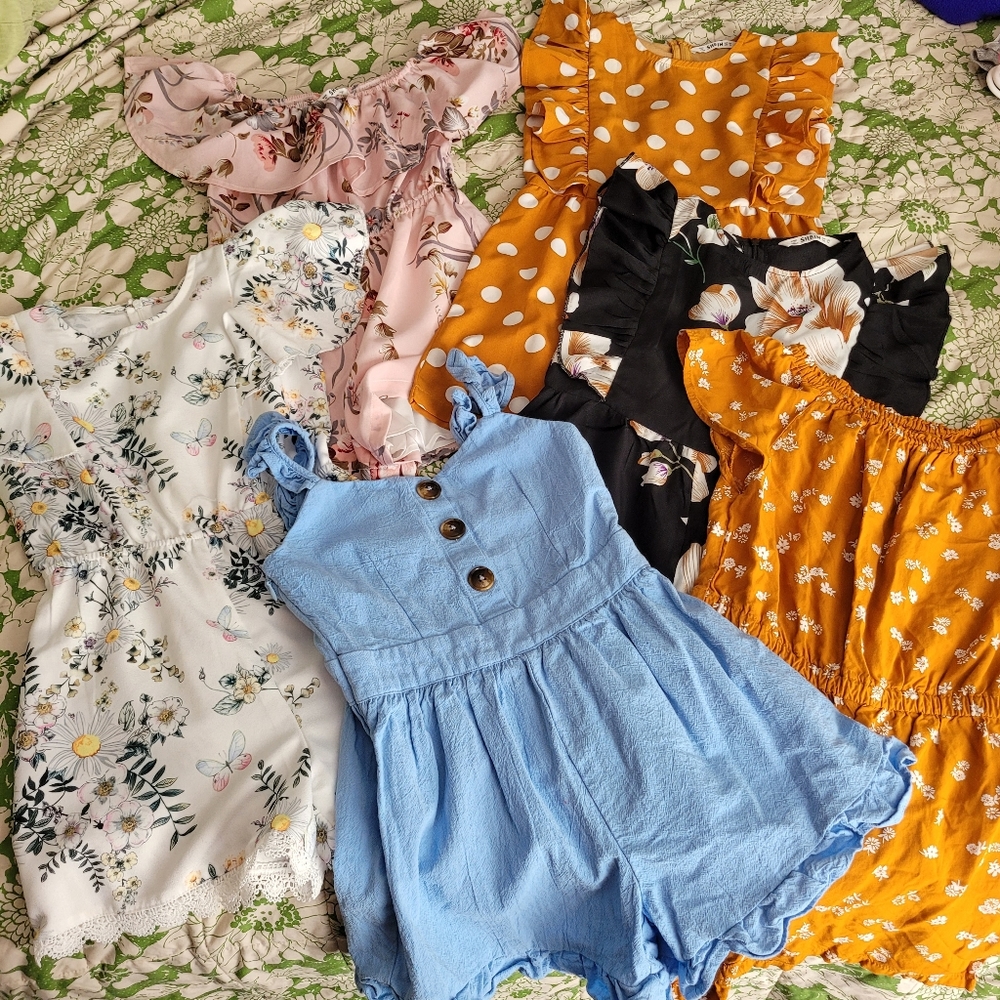 Lot of Six Rompers (one Old Navy)